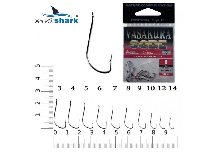 Крючки NEW EastShark Vasakura SODE № 14 (уп/10 шт)