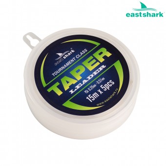 TAPER LEADER Шок-лидер EastShark 0,57 mm-0.26 mm 15m  (5 шт)