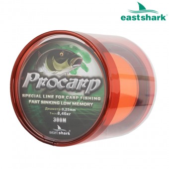 Леска PROCARP 300 м оранжевая 0,25