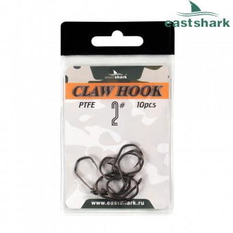 Крючки тефлон EastShark CLAW HOOK №2 (уп.10шт.)